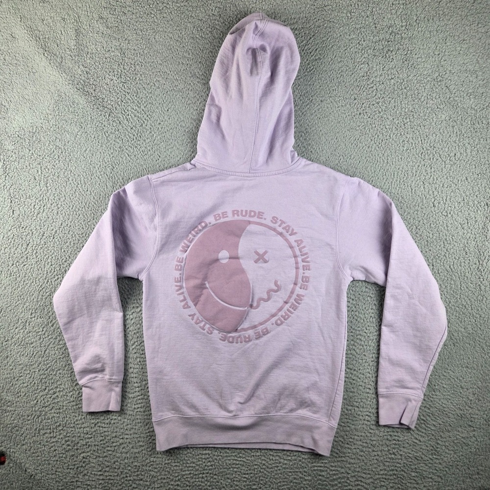 Crime Junkie Podcast Hoodie Sweater Womens Small Lilac Long Sleeve Pullover - Picture 2 of 9